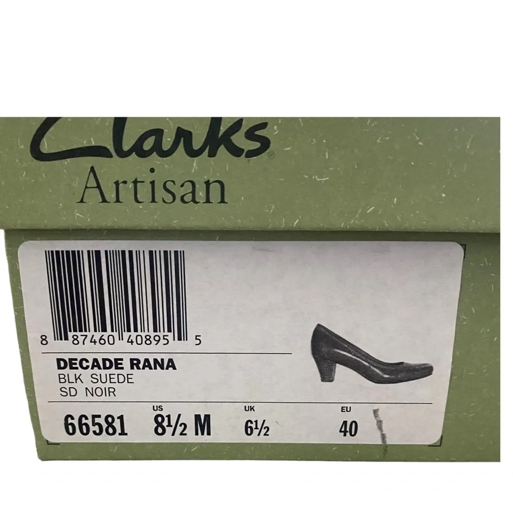 Clarks Women's Decade Rana suede leather Pump work career casual‎